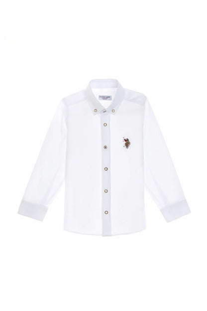 U.S. Polo Assn. White Boys White Long Sleeve Shirt SKU: G083SZ0040 2084425_VR013 Image 02