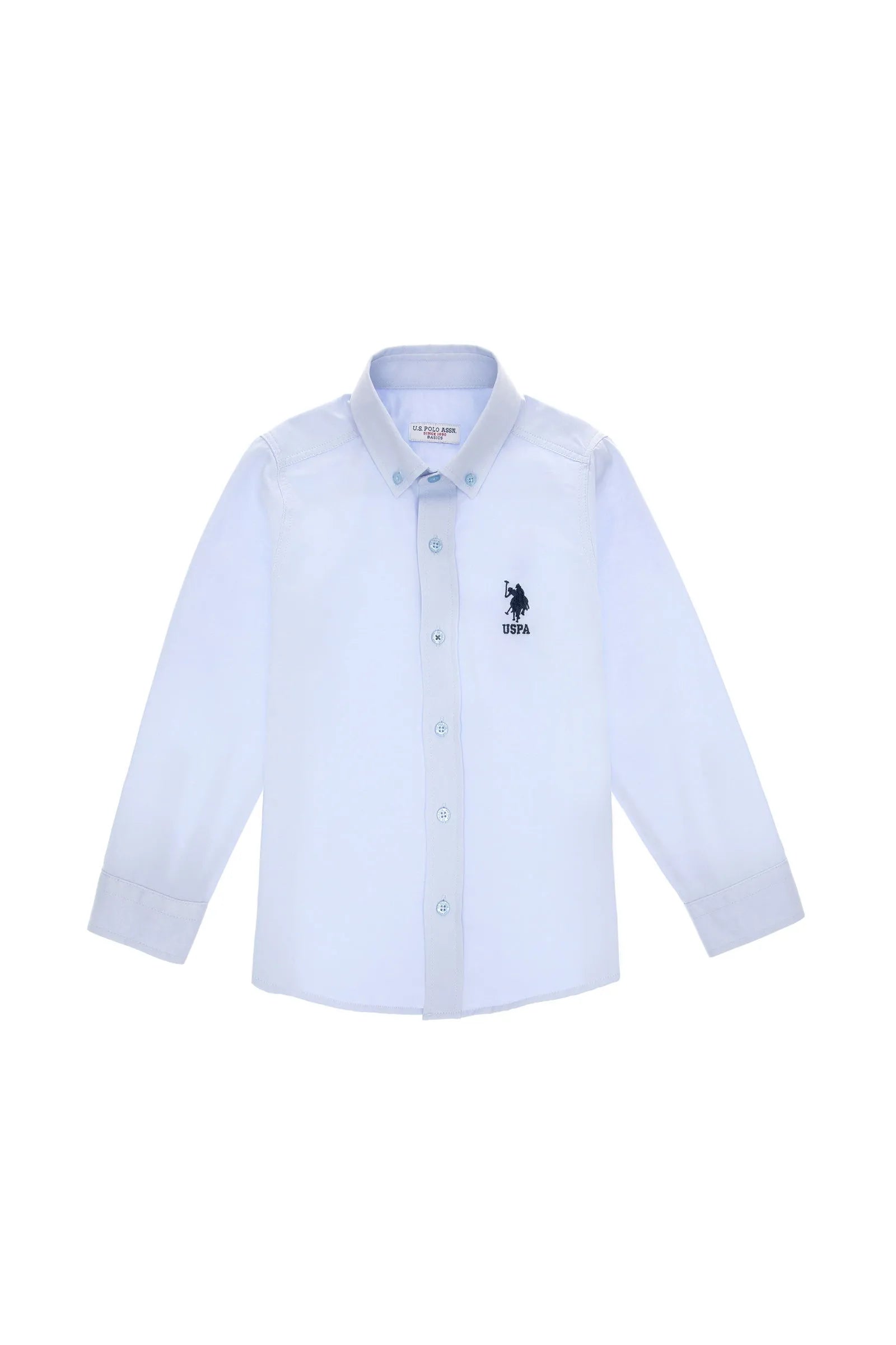 U.S. Polo Assn. Light Blue Boys Light Blue Shirt Long Sleeve SKU: G083SZ0040 2084600_VR003 Image 01