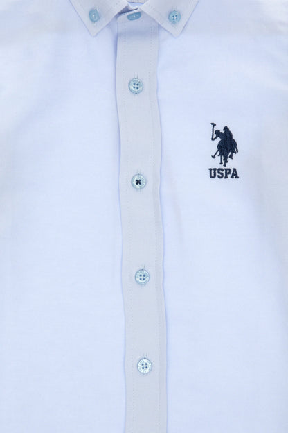 U.S. Polo Assn. Light Blue Boys Light Blue Shirt Long Sleeve SKU: G083SZ0040 2084600_VR003 Image 03
