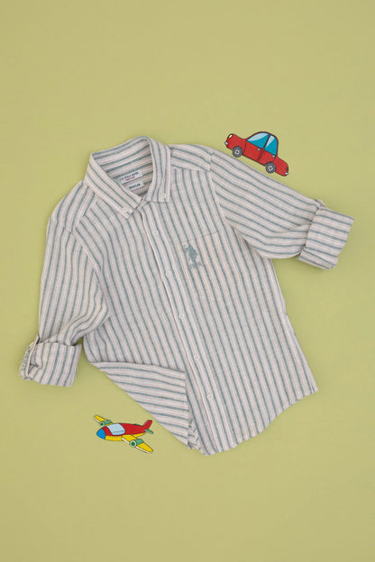 U.S. Polo Assn. Melon Boys Melon Long Sleeve Shirt SKU: G083SZ0040 2107882_VR202 Image 01
