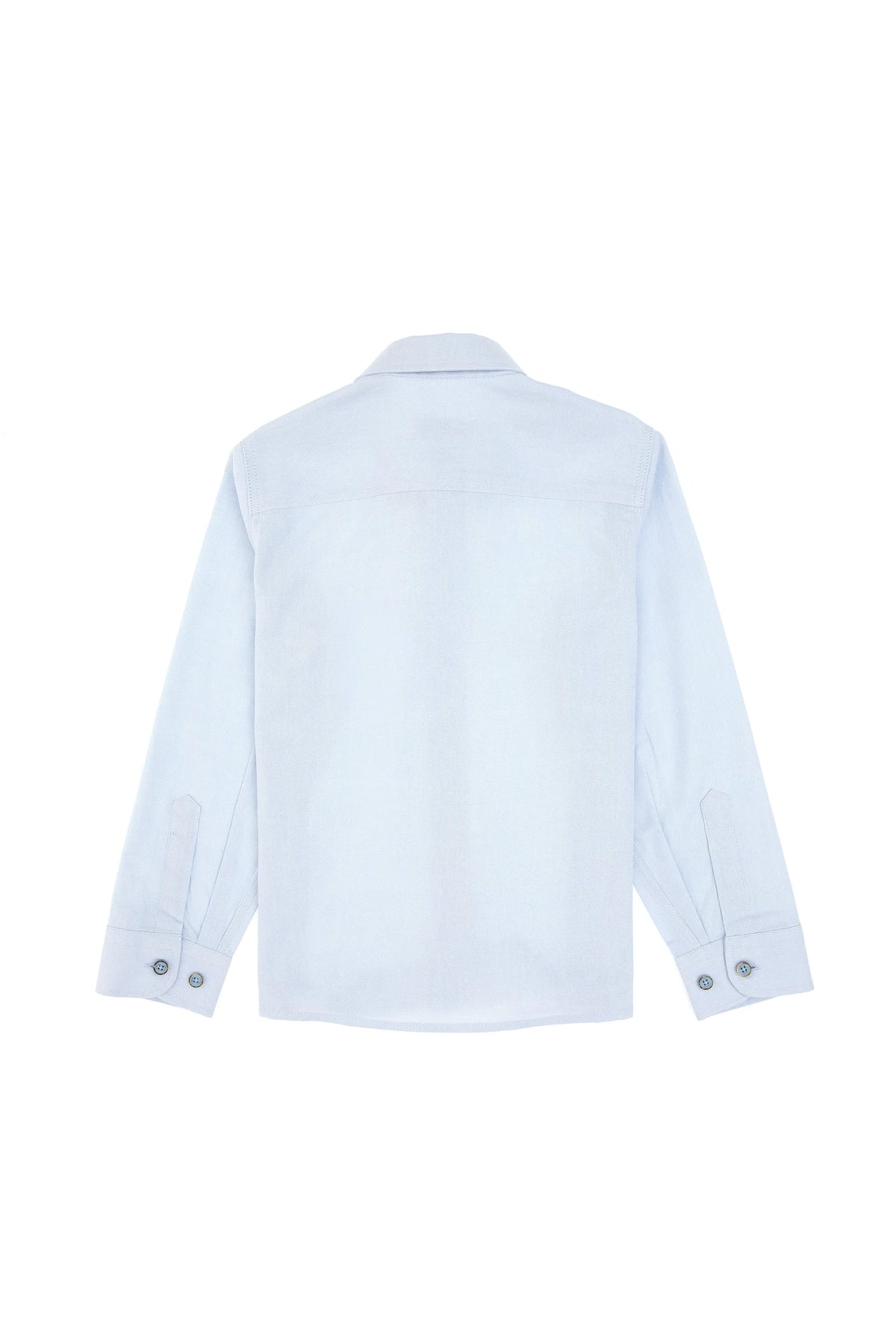 U.S. Polo Assn. Light Blue Boys Light Blue Long Sleeve Oxford Shirt SKU: G083SZ0040 2225813_VR003 Image 03