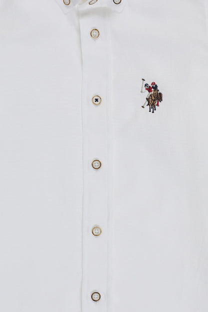 U.S. Polo Assn. White Boys White Shirt Long Sleeve SKU: G083SZ0040 PU-8792_VR013 Image 04
