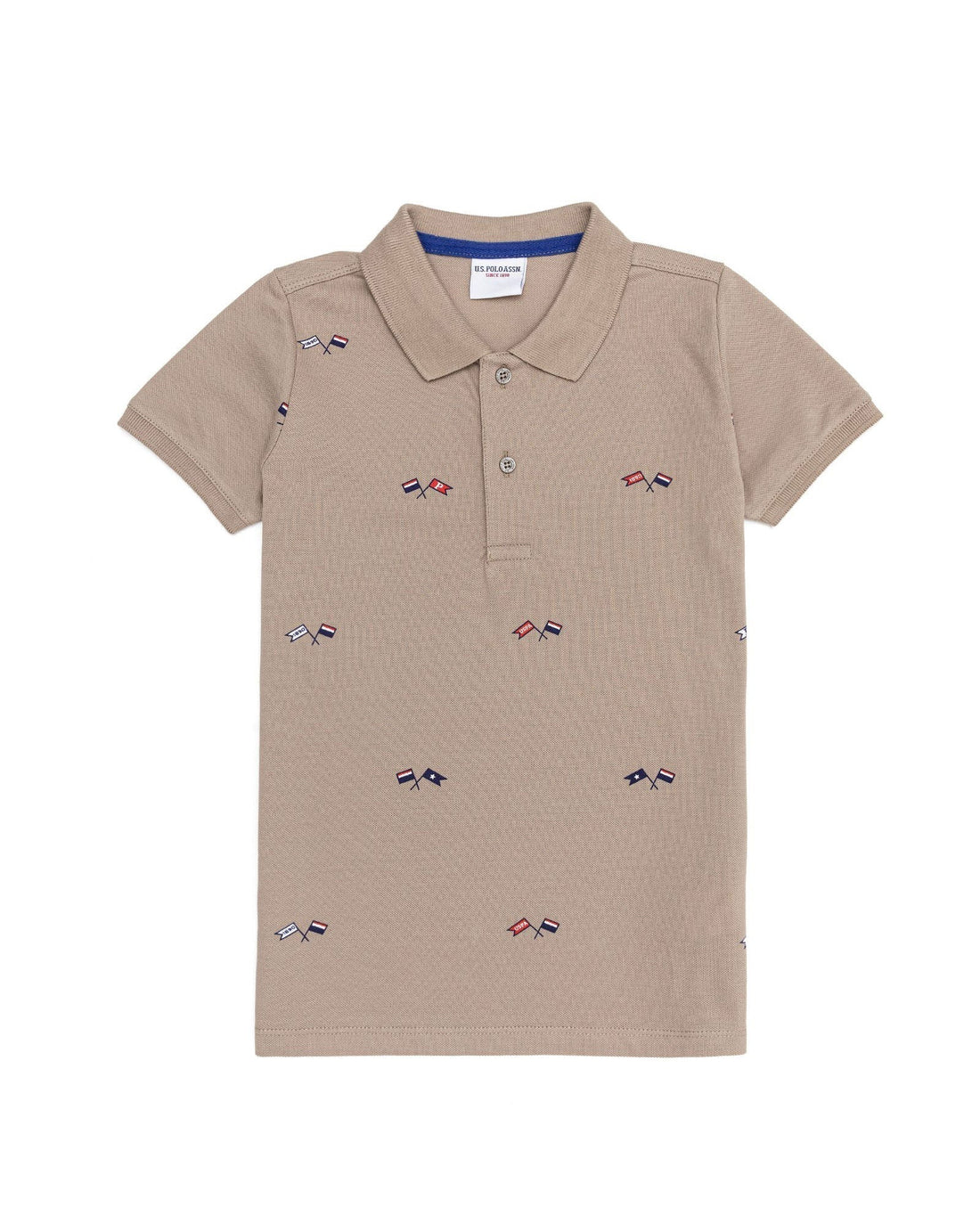 Beige Polo Neck T-Shirt U.S. Polo Assn.