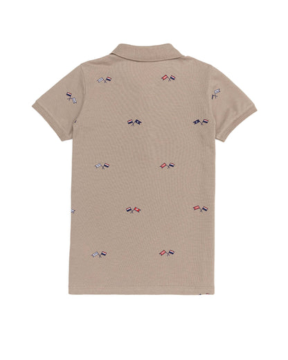 Beige Polo Neck T-Shirt U.S. Polo Assn.