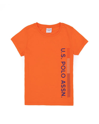 Orange Crew Neck T-Shirt U.S. Polo Assn.