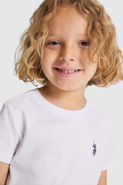 U.S. Polo Assn. White Boys White Short Sleeve T-Shirt SKU: G083SZ0110 PU-8661_VR013 Image 02
