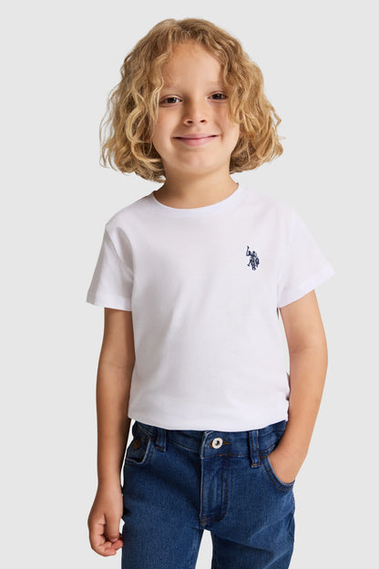 U.S. Polo Assn. White Boys White Short Sleeve T-Shirt SKU: G083SZ0110 PU-8661_VR013 Image 03