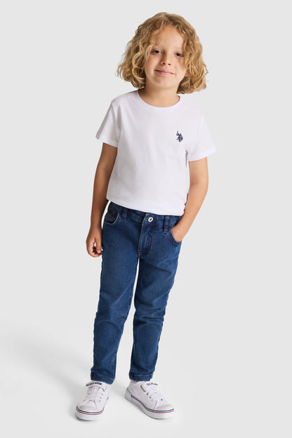 U.S. Polo Assn. White Boys White Short Sleeve T-Shirt SKU: G083SZ0110 PU-8661_VR013 Image 04