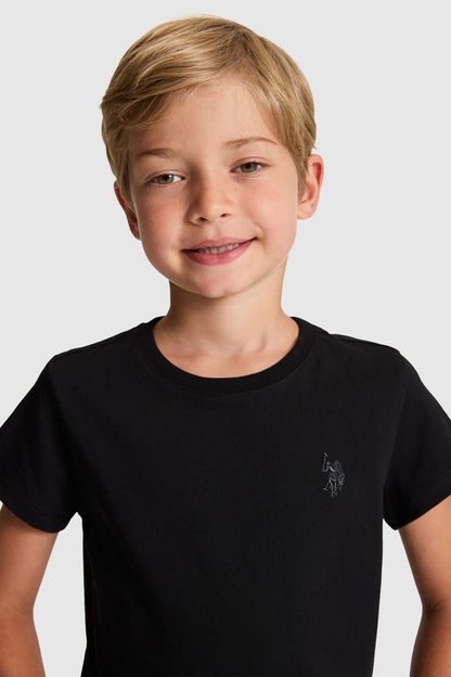 U.S. Polo Assn. Black Boys Black Short Sleeve T-Shirt SKU: G083SZ0110 PU-8661_VR046 Image 02