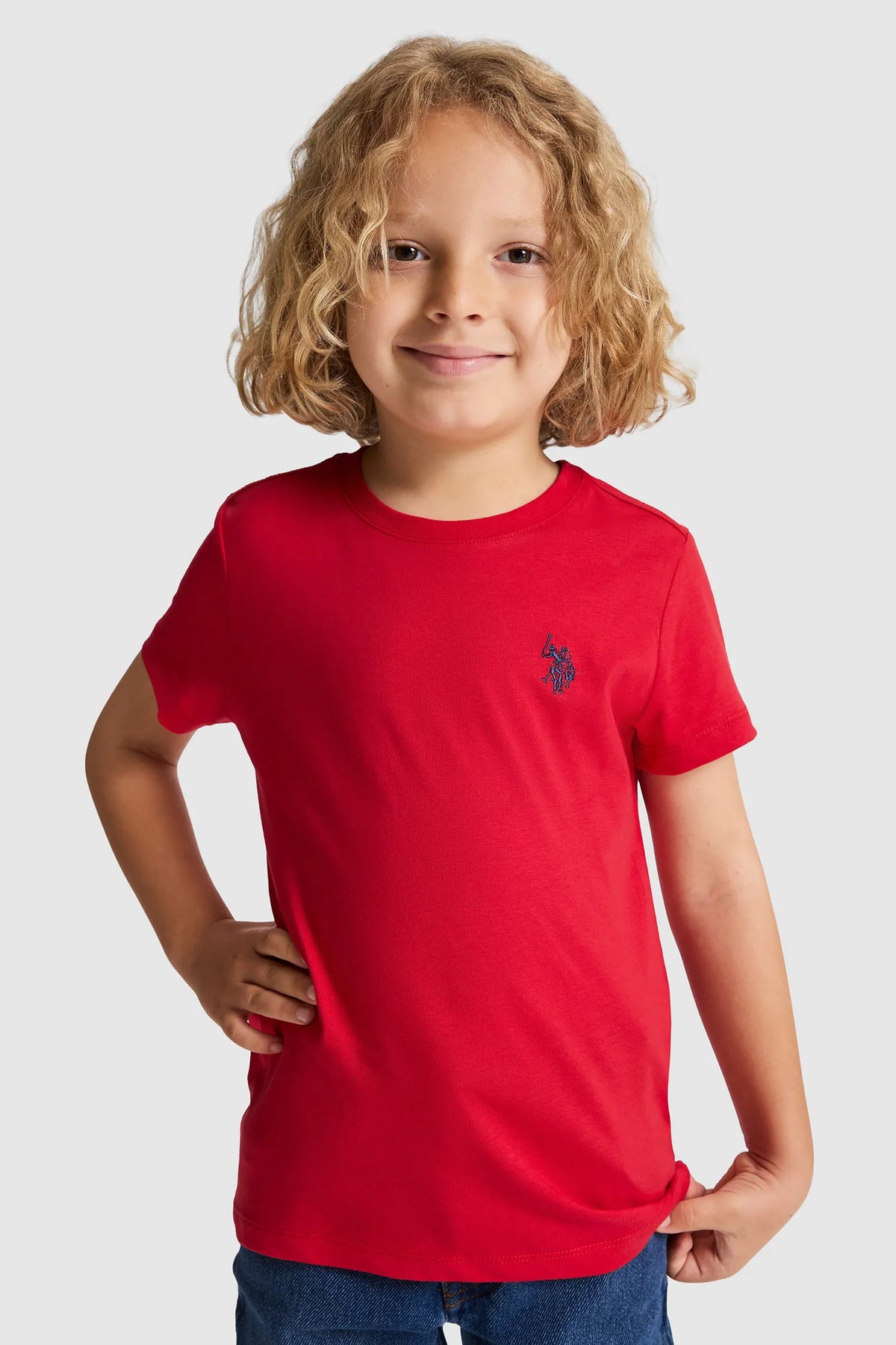 U.S. Polo Assn. Basic Red Boys Red Short Sleeve T-Shirt SKU: G083SZ0110 PU-8661_VR171 Image 01