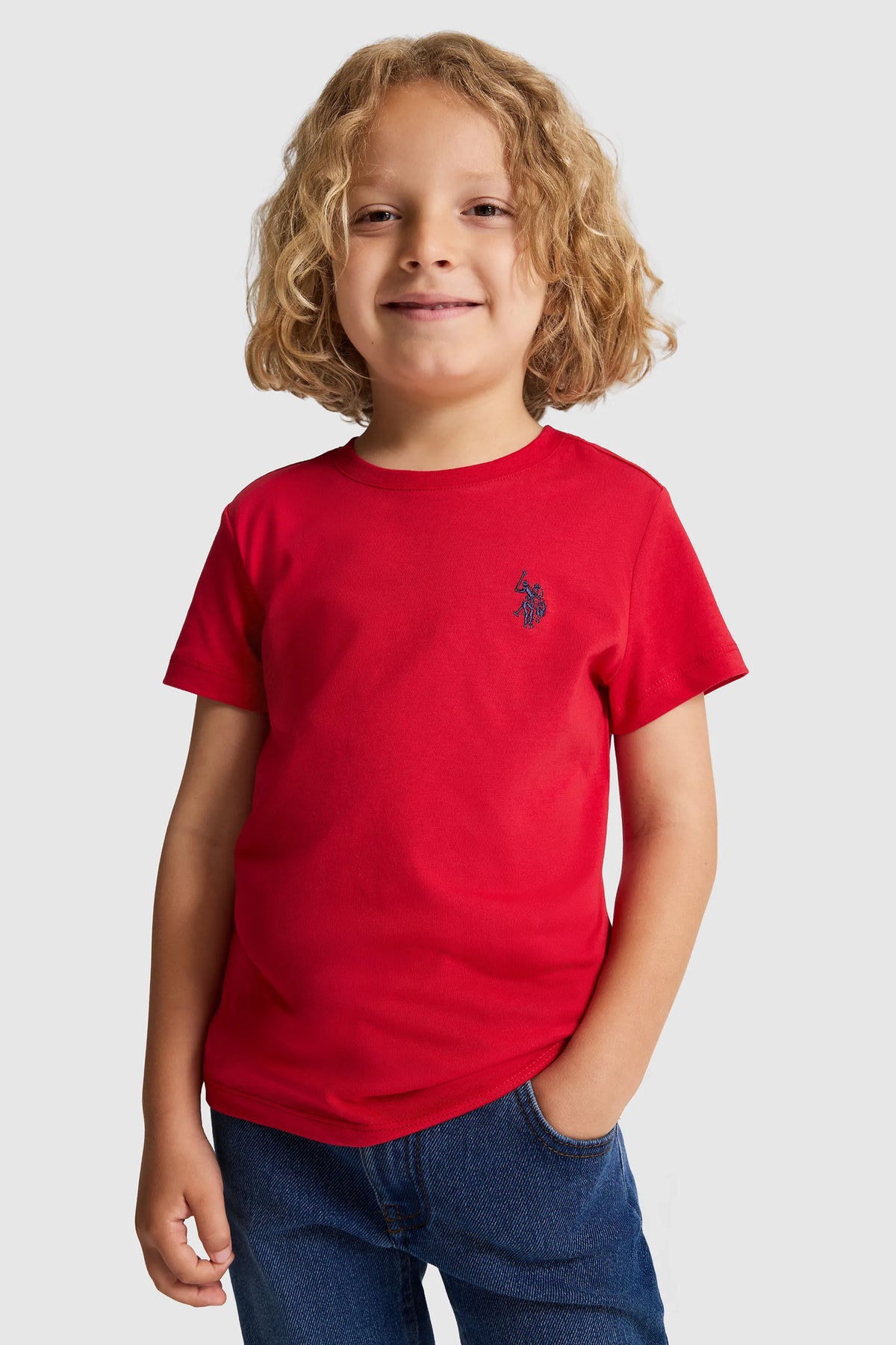 U.S. Polo Assn. Basic Red Boys Red Short Sleeve T-Shirt SKU: G083SZ0110 PU-8661_VR171 Image 03