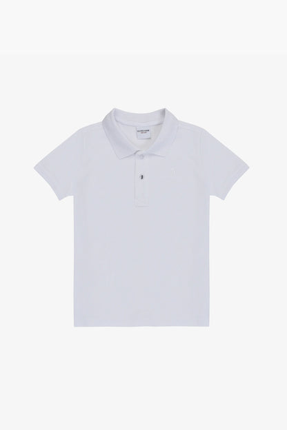 U.S. Polo Assn. White Boys White Polo Shirt SKU: G083SZ0110 PU-8730_VR013 Image 02