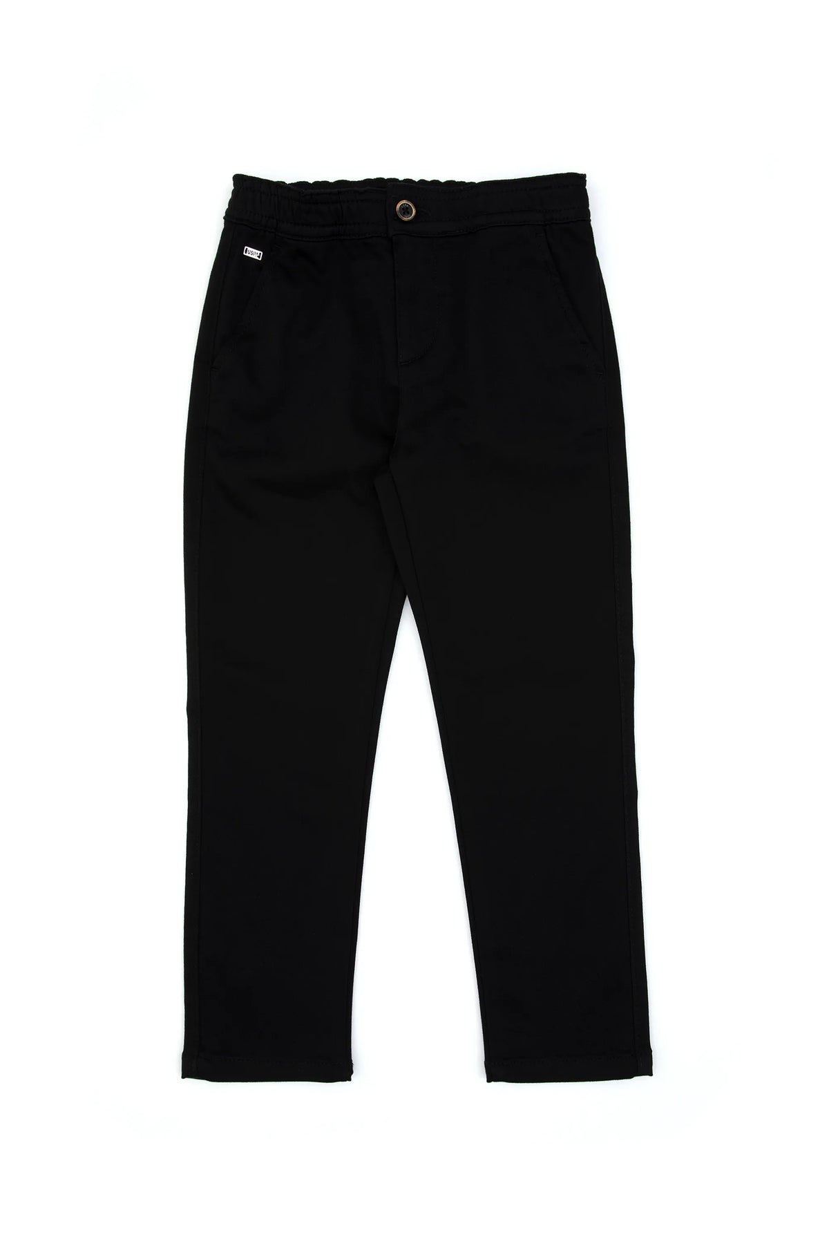 U.S. Polo Assn. Black Boys Black Slim Fit Twill Chino Trousers SKU: G083SZ0780 2262040_VR046 Image 02