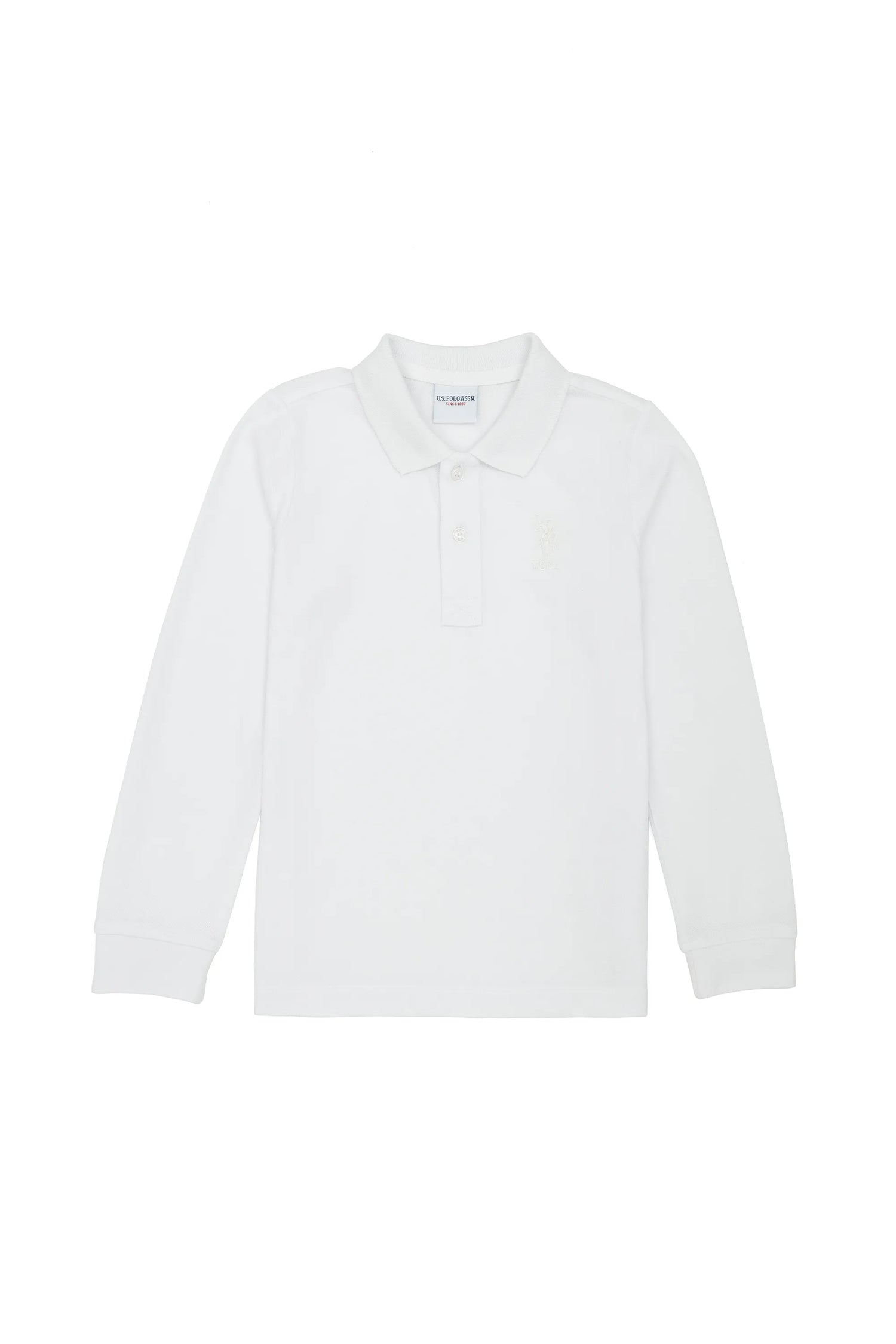 U.S. Polo Assn._White_White Long Sleeve Polo Shirt_G083SZ0820 1639231_VR013_04