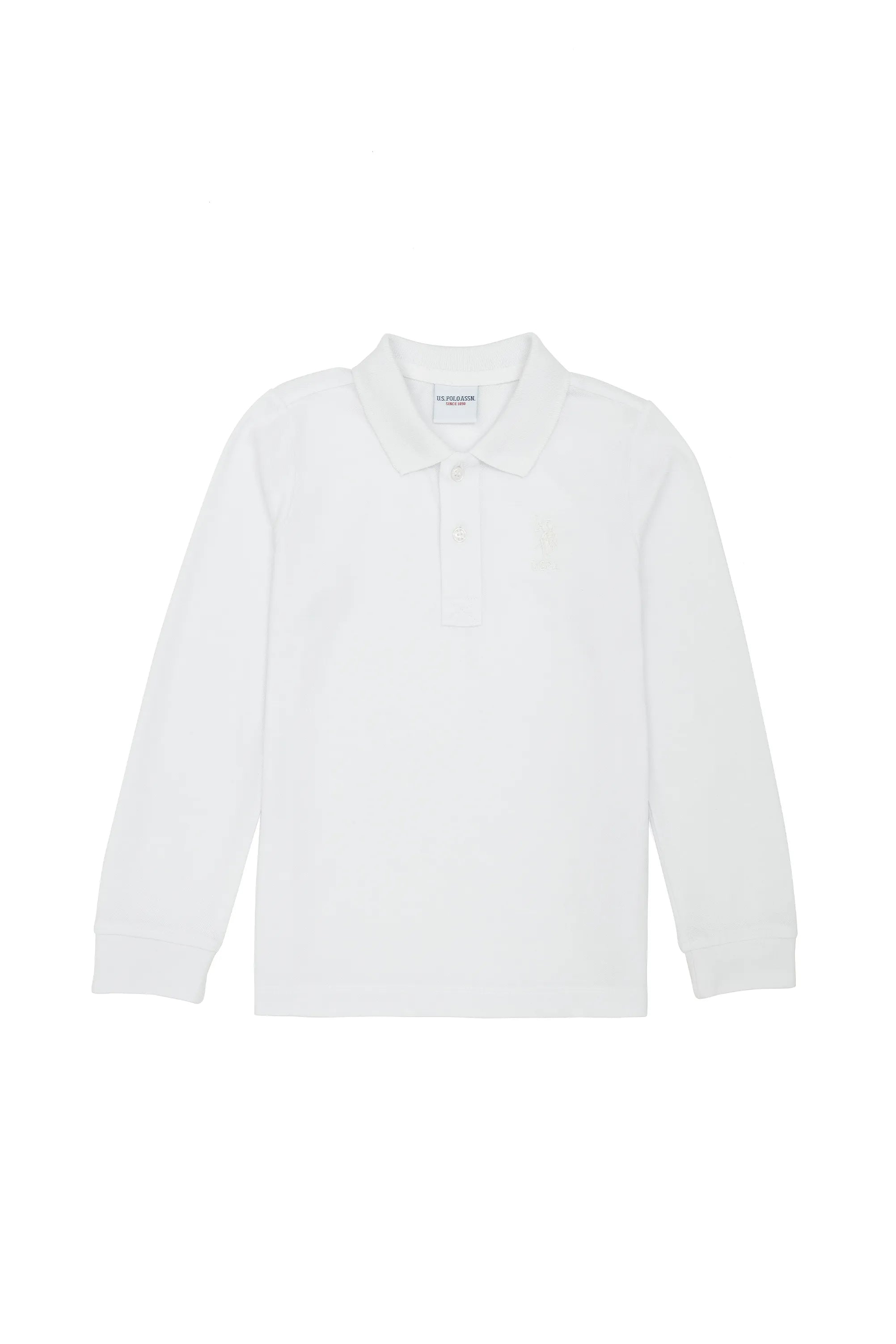 U.S. Polo Assn._White_White Long Sleeve Polo Shirt_G083SZ0820 1639231_VR013_04