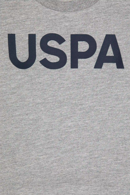 U.S. Polo Assn._Grey Melange_Grey Melange Sweat Shirt_G083SZ0820 2226881_VR086_03