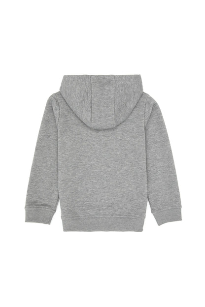 U.S. Polo Assn. Grey Melange Boys Grey Melange Zip Through Hooded Hoodie SKU: G083SZ0820 2235243_VR086 Image 02