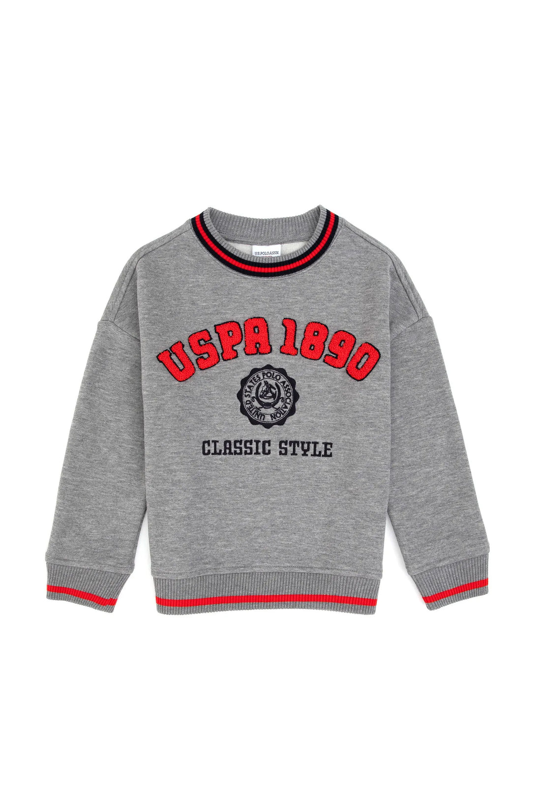 U.S. Polo Assn._Grey Melange_Grey Melange Sweatshirt_G083SZ0820 2236286_VR086_01