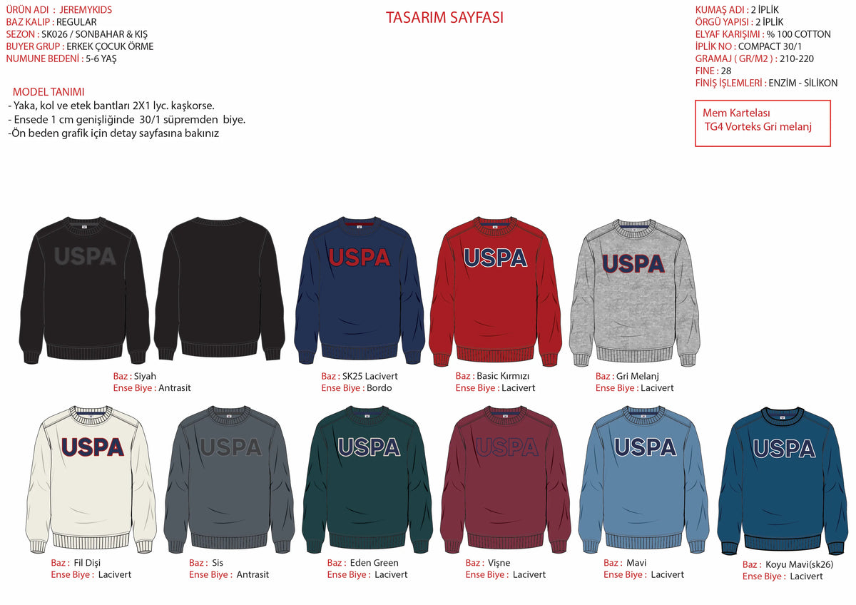 U.S. Polo Assn. Navy Boys Navy Zip Through Hooded Cotton Hoodie SKU: G083SZ0820 PU-13180_VR033 Image 02