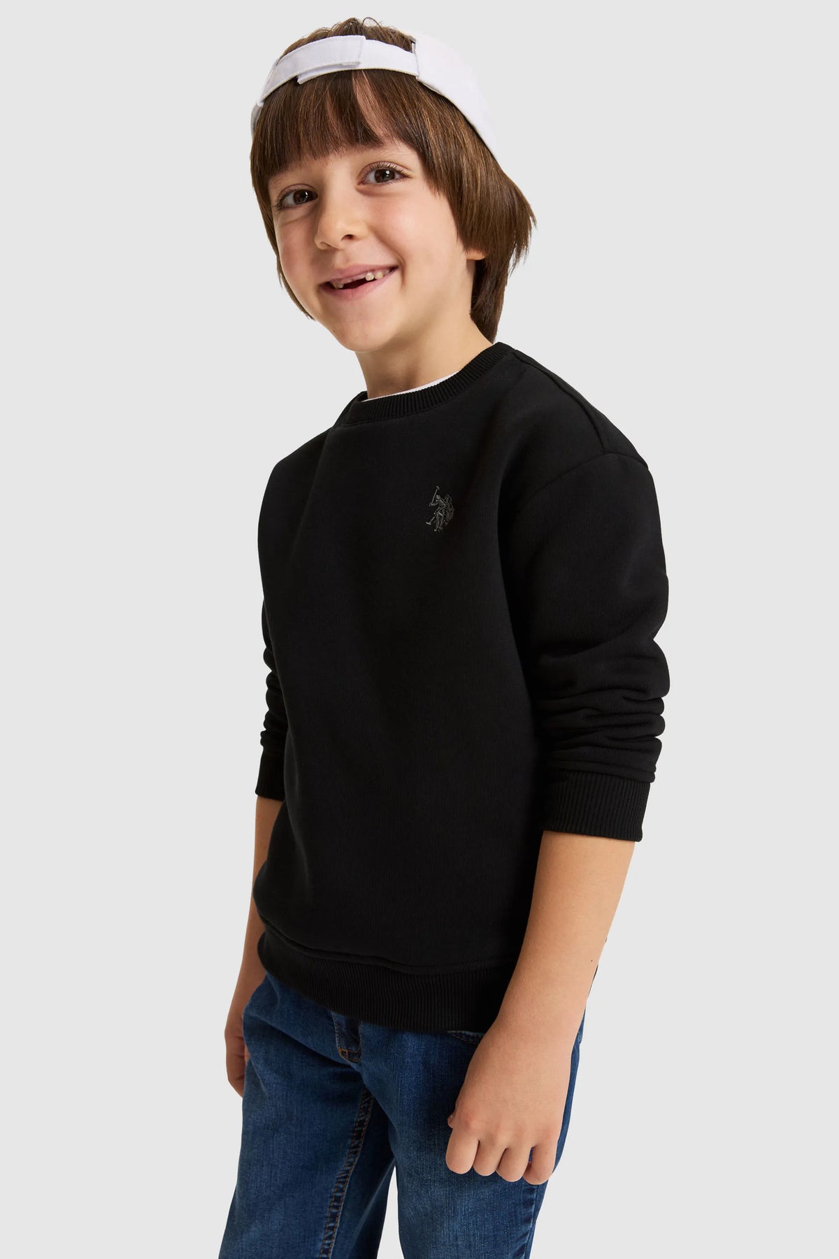 U.S. Polo Assn. Black Boys Black Crew Neck Sweatshirt SKU: G083SZ0820 PU-17637_VR046 Image 03