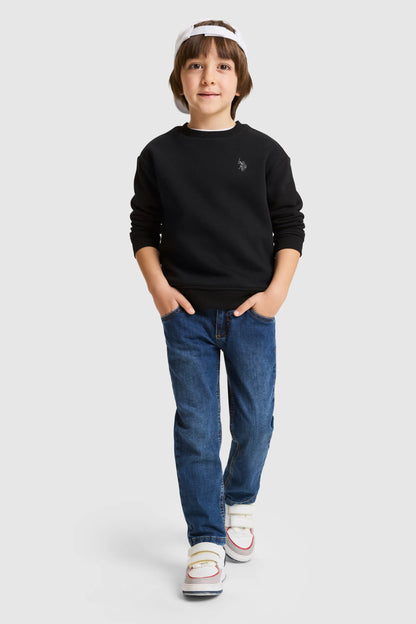 U.S. Polo Assn. Black Boys Black Crew Neck Sweatshirt SKU: G083SZ0820 PU-17637_VR046 Image 04