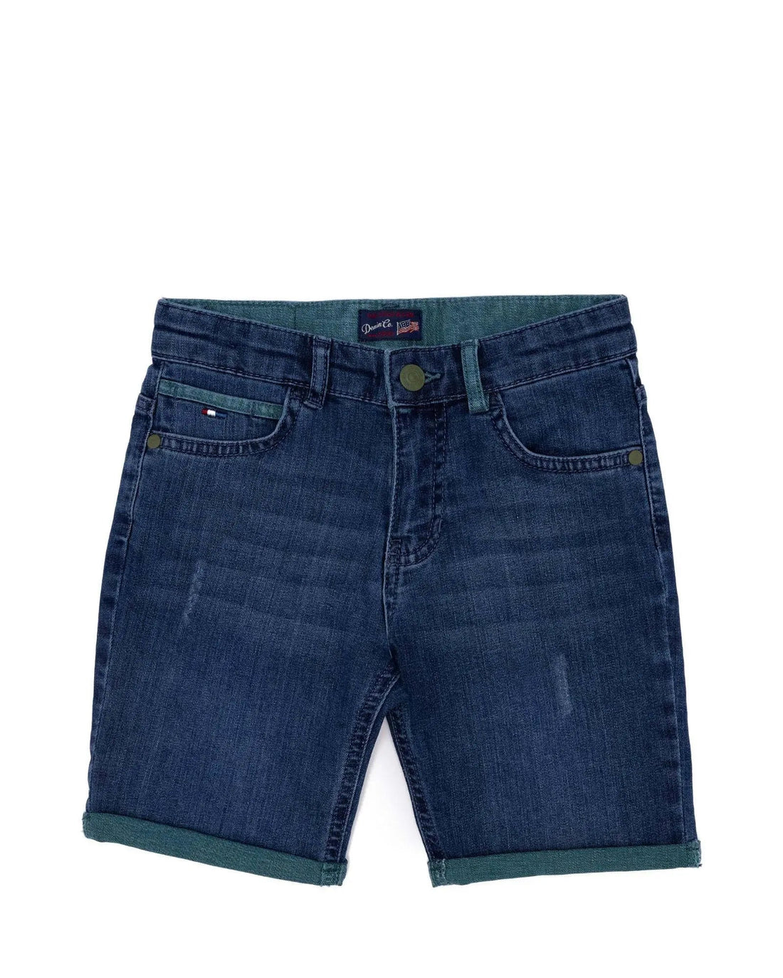 Blue Denim Bermuda Shorts - BEVAVA