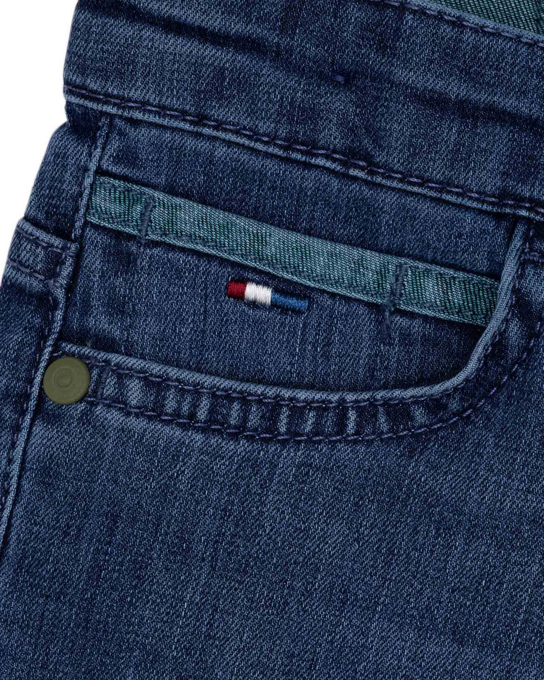 Blue Denim Bermuda Shorts - BEVAVA