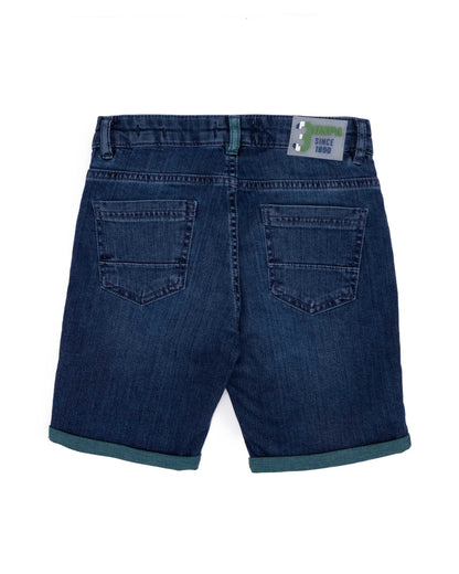 Blue Denim Bermuda Shorts - BEVAVA