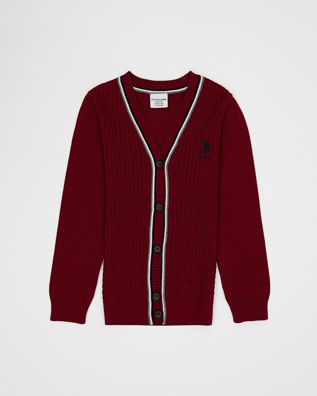 Red Knitting Cardigan U.S. Polo Assn.