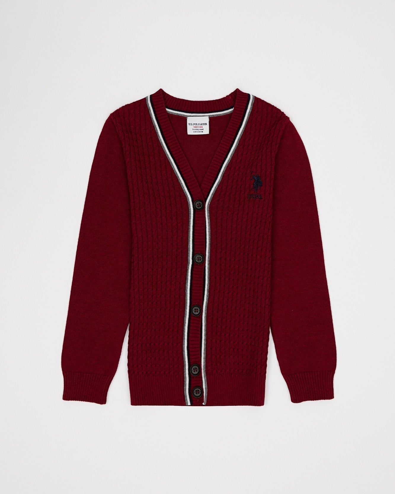 Red Knitting Cardigan U.S. Polo Assn.