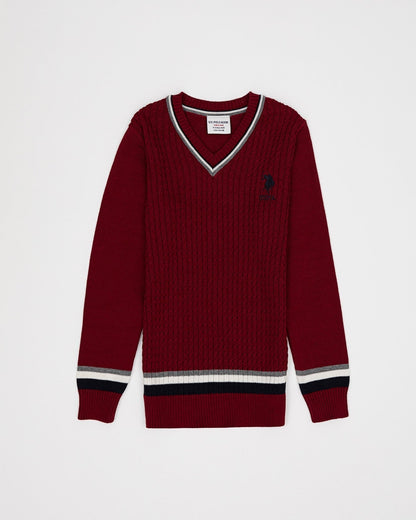 Red Knitting Jumper U.S. Polo Assn.