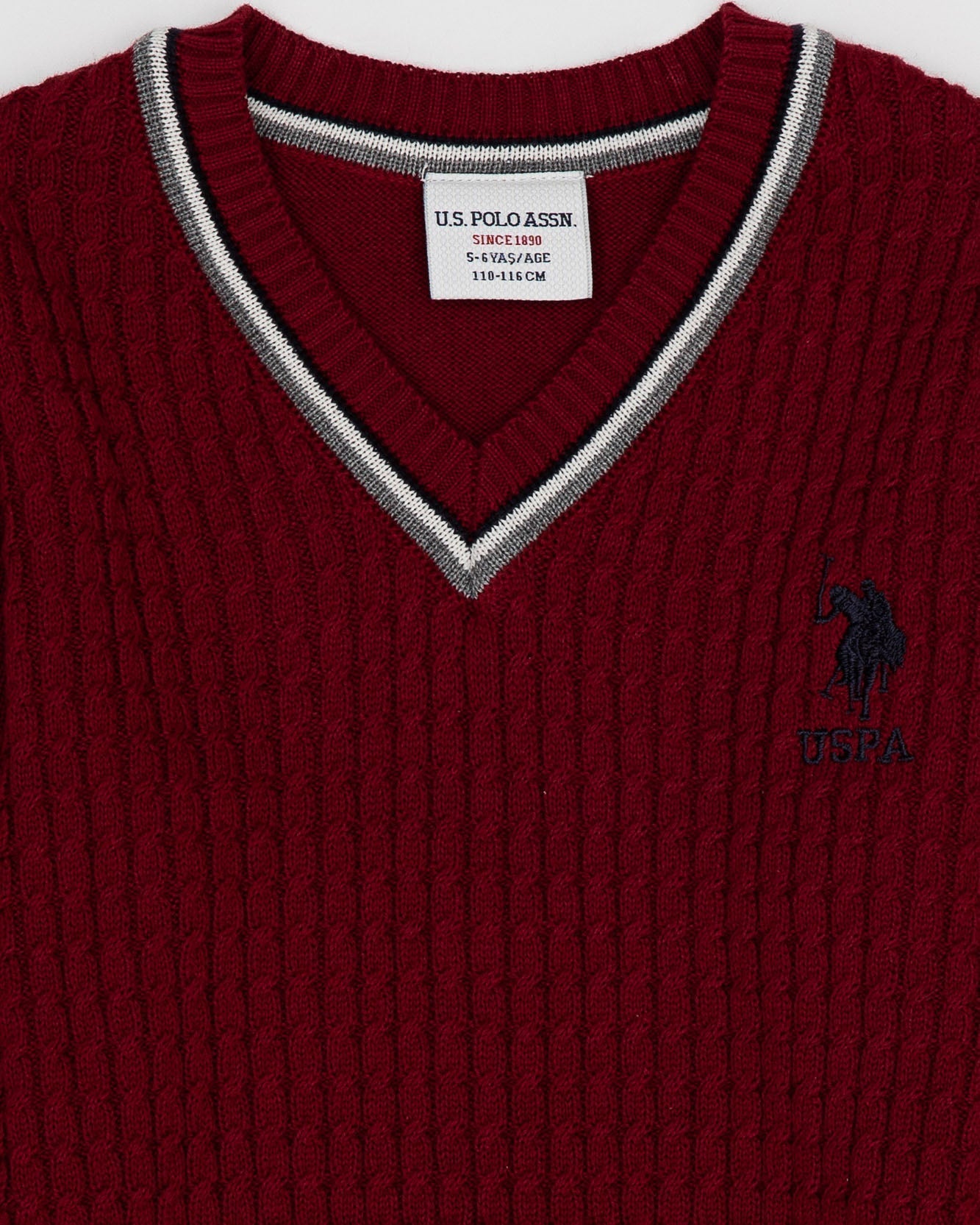 Red Knitting Jumper U.S. Polo Assn.