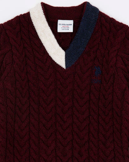 Red Knitting Jumper U.S. Polo Assn.