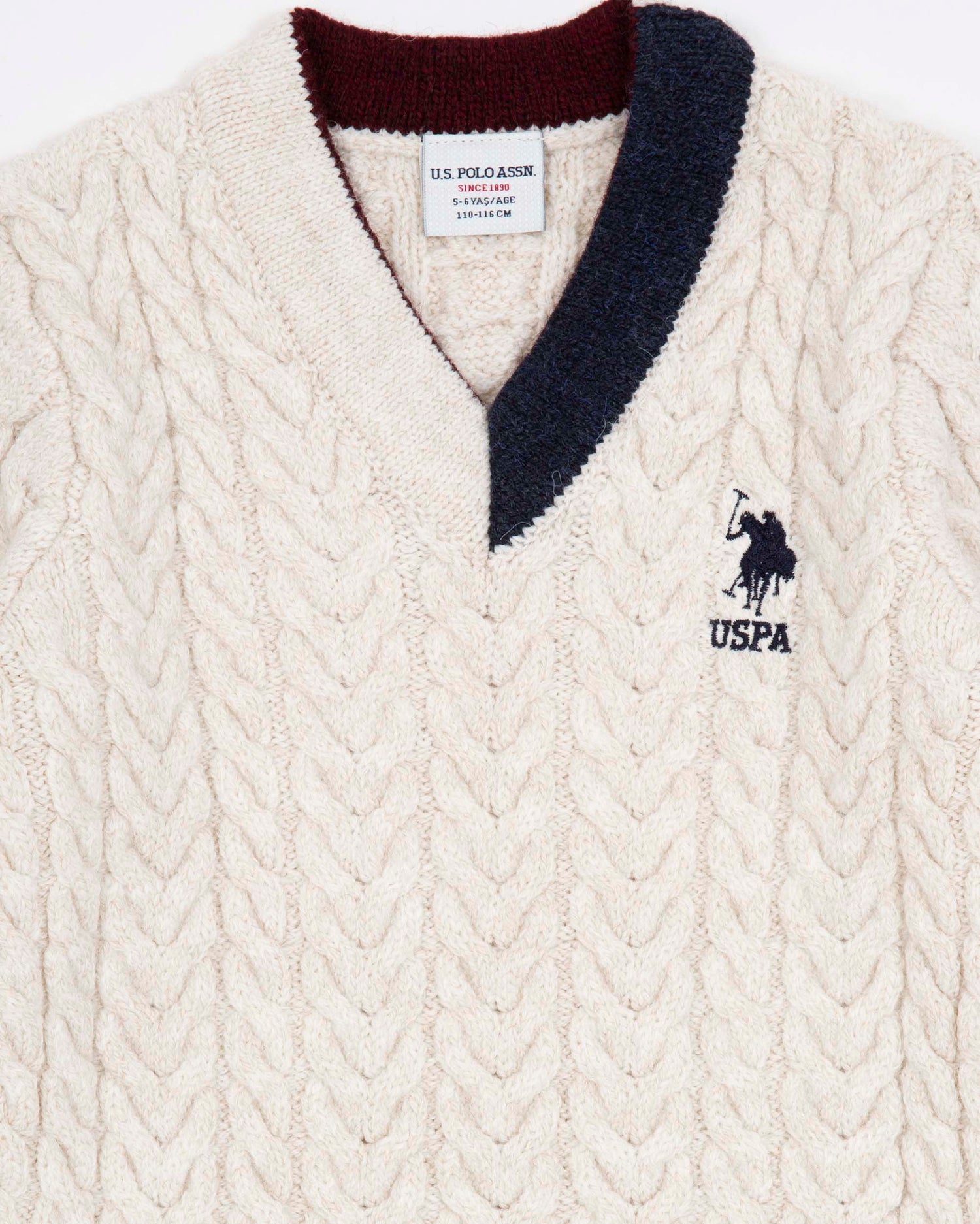 Beige Knitting Jumper U.S. Polo Assn.