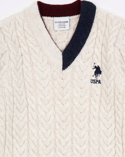 Beige Knitting Jumper U.S. Polo Assn.