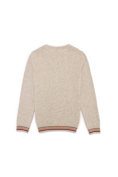 Beige Knitting Jumper - BEVAVA