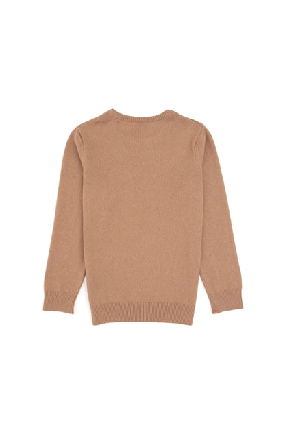 U.S. Polo Assn. Camel Melange Boys Camel Melange Fine Knit Crew Neck Sweater SKU: G083SZ0TK0 2227464_VR122 Image 02