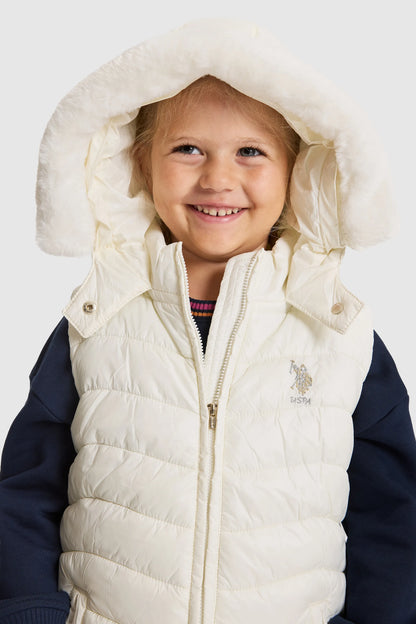 U.S. Polo Assn. Pearl Girls Pearl Hooded Padded Vest Jacket SKU: G084SZ0100 PU-13449_VR256 Image 02