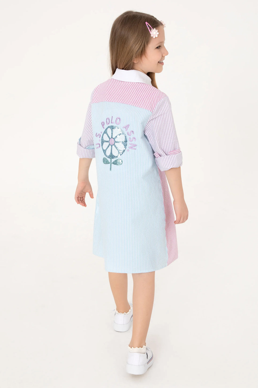 U.S. Polo Assn. Lilac Girls Lilac Woven Dress SKU: G084SZ0320 2116601_VR034 Image 02