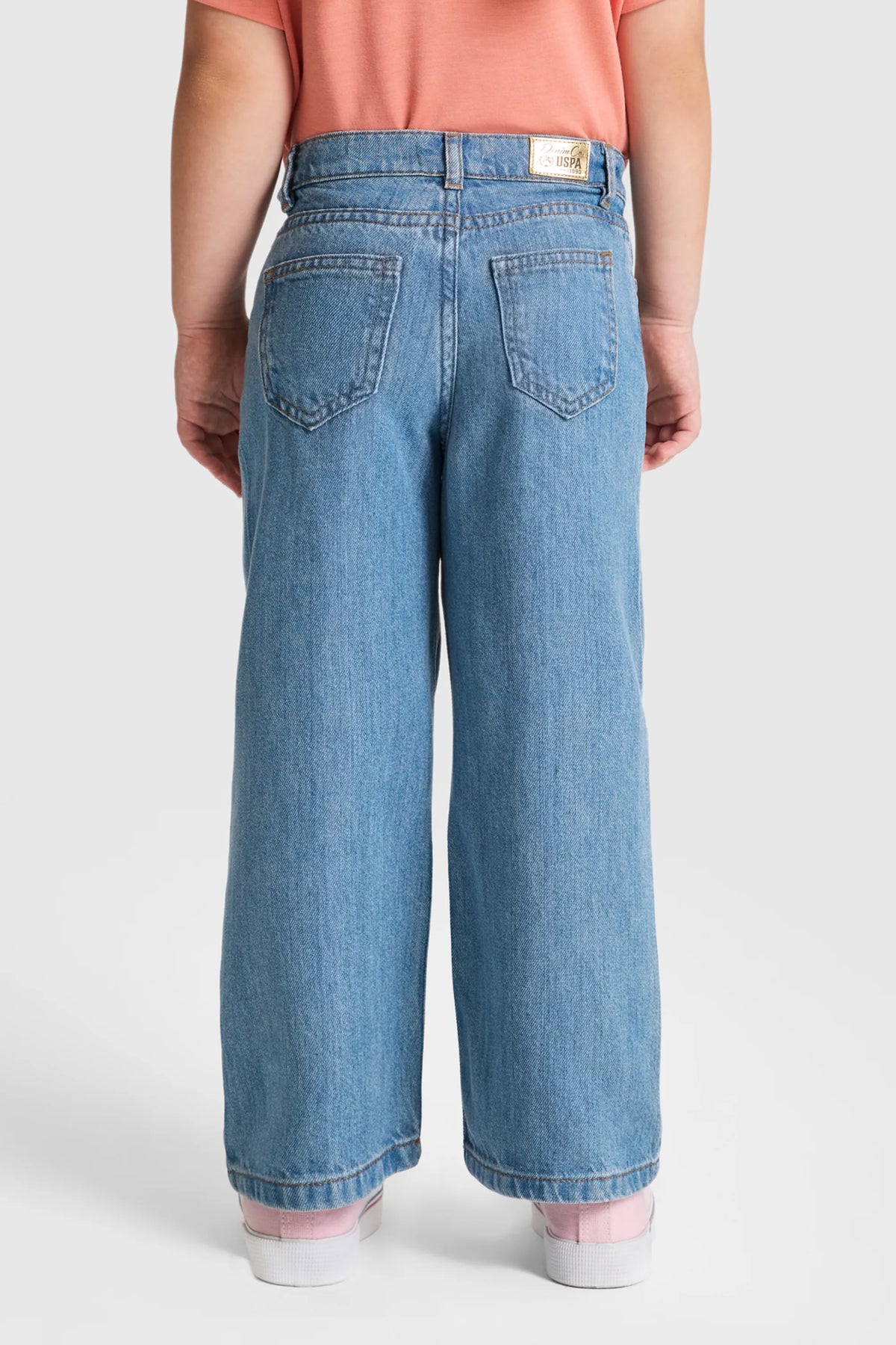 U.S. Polo Assn. Light Blue Girls Light Blue Wide Leg Jeans SKU: G084SZ0800 PU-10720_DN0021 Image 04