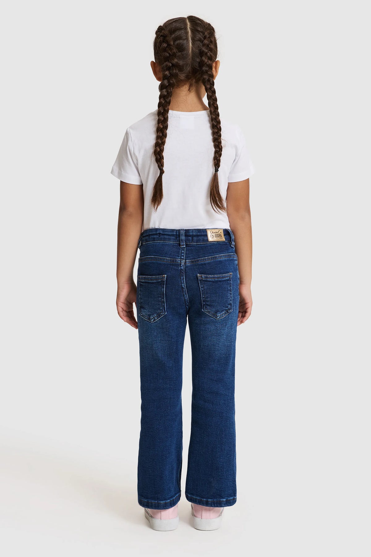 U.S. Polo Assn. Dark Blue Girls Dark Blue Flared Jeans SKU: G084SZ0800 PU-16185_DN0023 Image 04