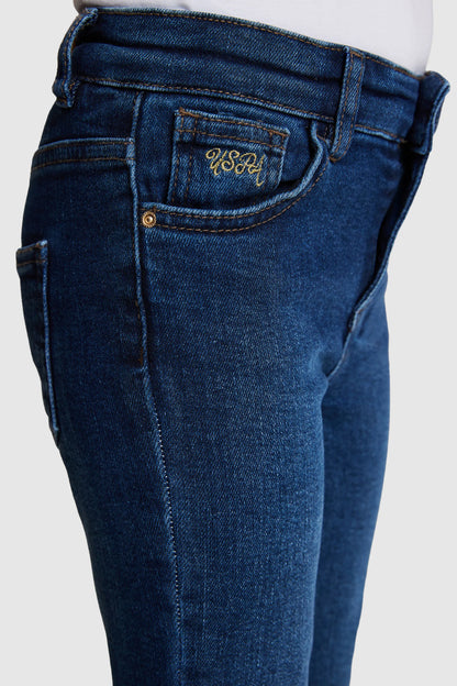 U.S. Polo Assn. Dark Blue Girls Dark Blue Flared Jeans SKU: G084SZ0800 PU-16185_DN0023 Image 05