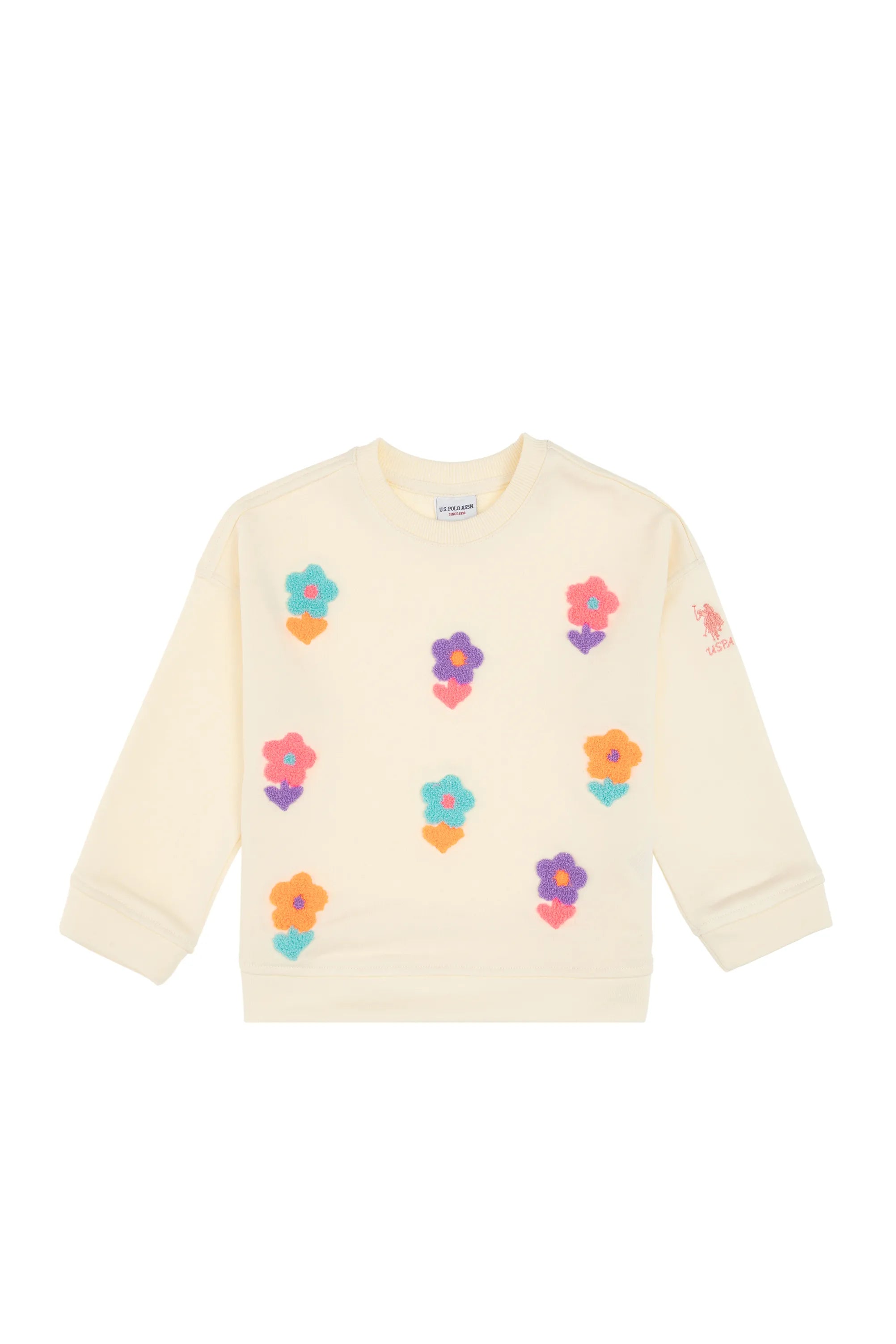 U.S. Polo Assn._Pearl_Pearl Sweatshirt With Floral Design_G084SZ0820 PU-7982_VR256_02