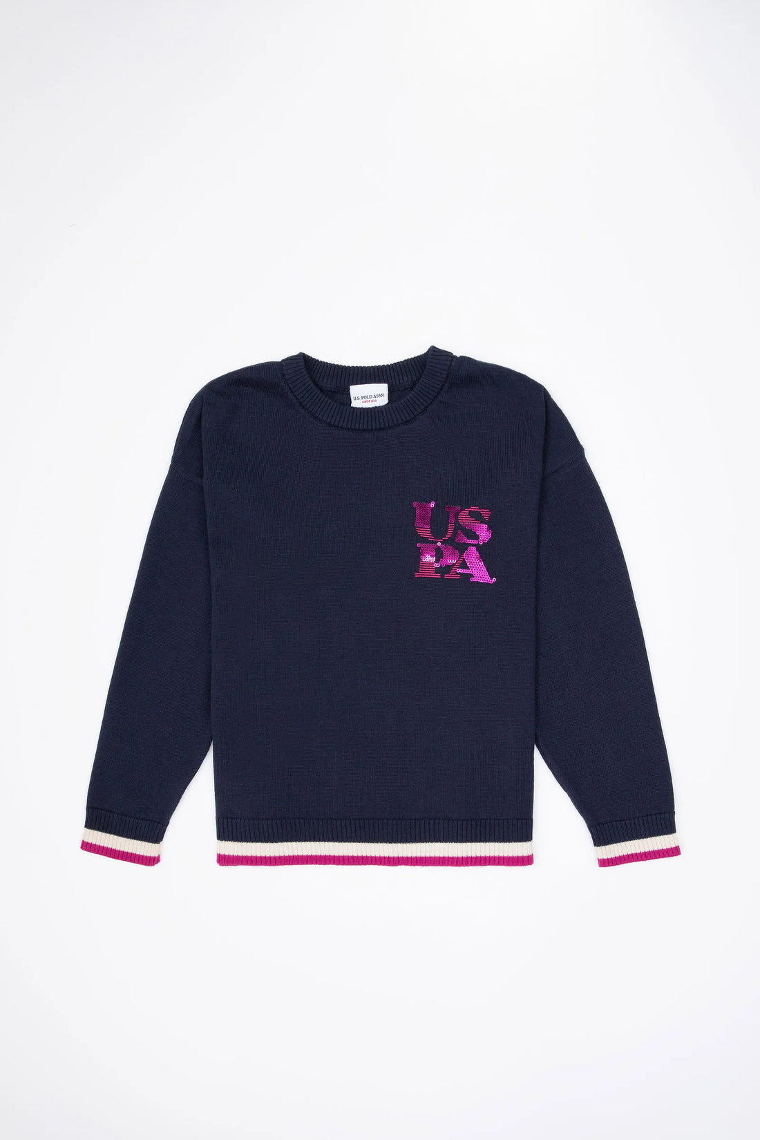 U.S. Polo Assn._Navy_Navy Sweatshirt with Logo_G084SZ0TK0 PU-8074_VR033_01