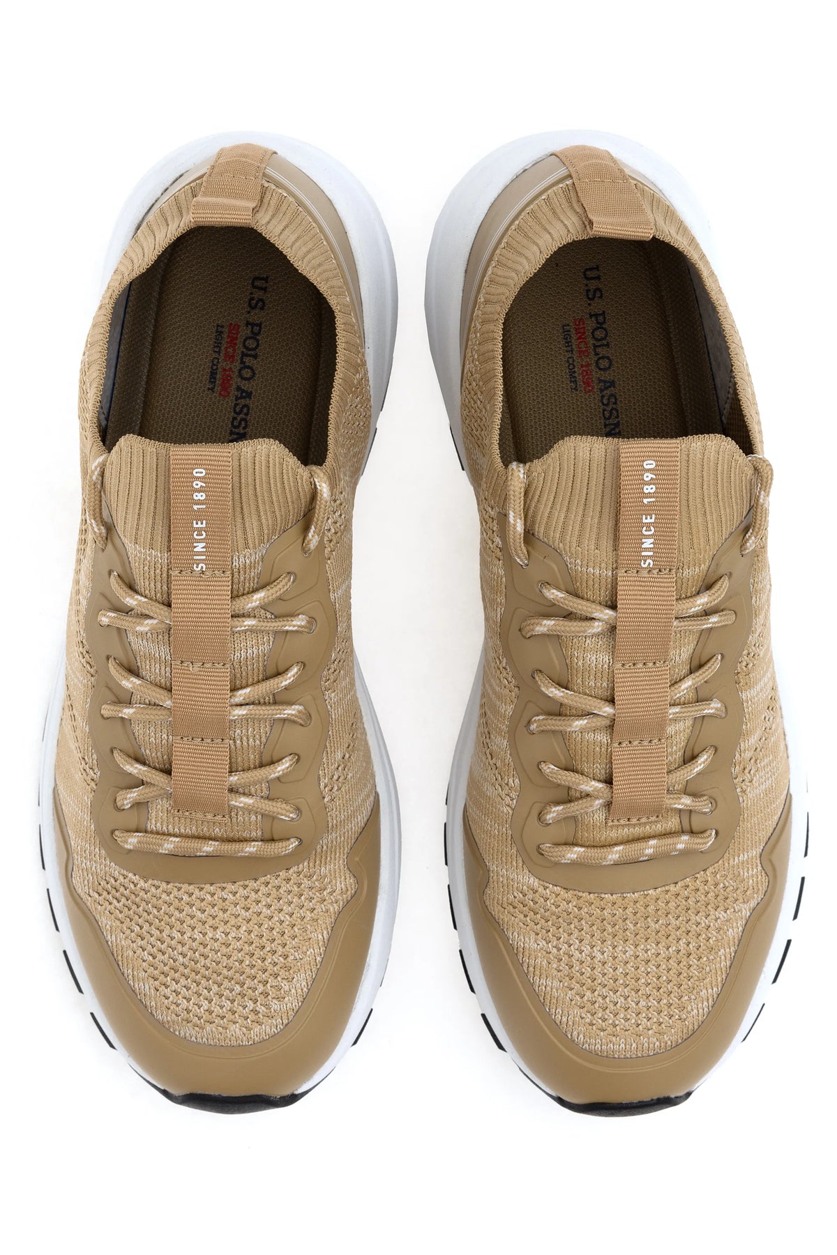 U.S. Polo Assn. Camel Men Camel Knitted Running Trainers SKU: S081SZ0330 2153616_VR015 Image 05