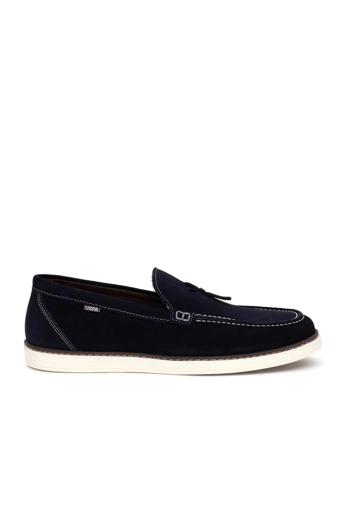 U.S. Polo Assn. Navy Men Navy Suede Penny Loafers SKU: S081SZ0330 2158459_VR033 Image 01
