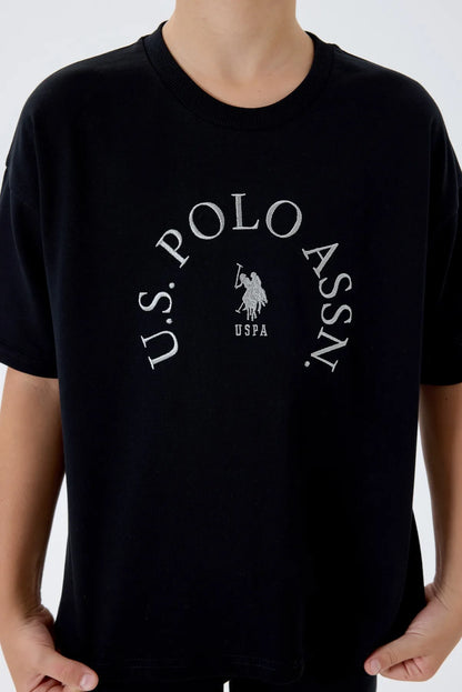 U.S. Polo Assn. Black Boys Black Two Pieces Set SKU: US2428_Black Image 03