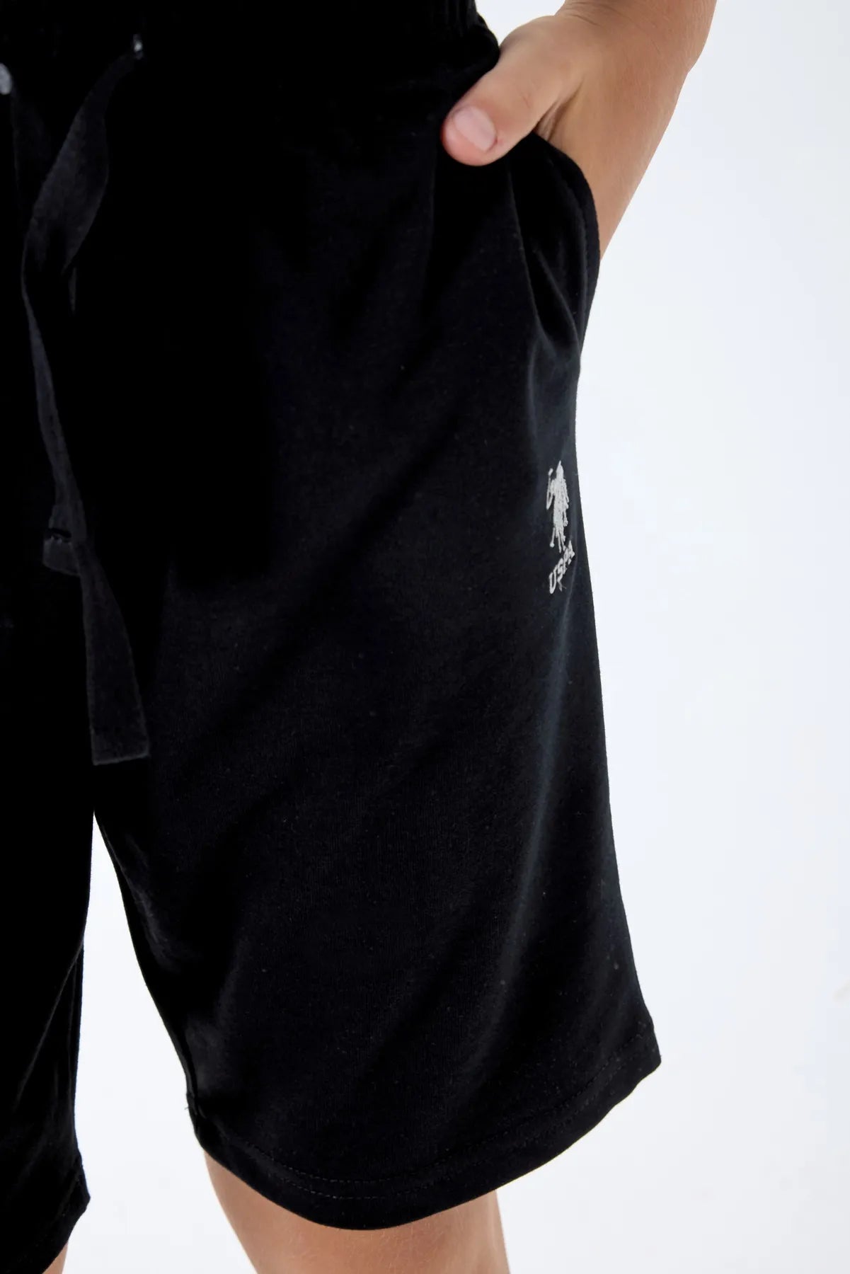 U.S. Polo Assn. Black Boys Black Two Pieces Set SKU: US2428_Black Image 04