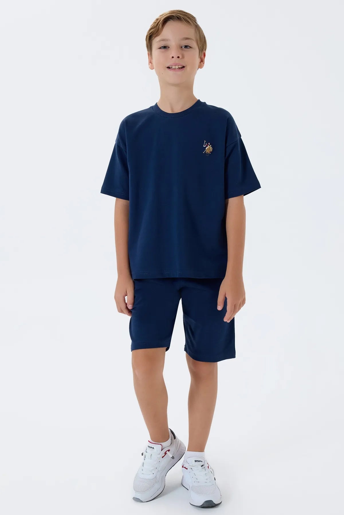 U.S. Polo Assn. Navy Boys Navy Two Pieces Set SKU: US2434_Navy Image 03