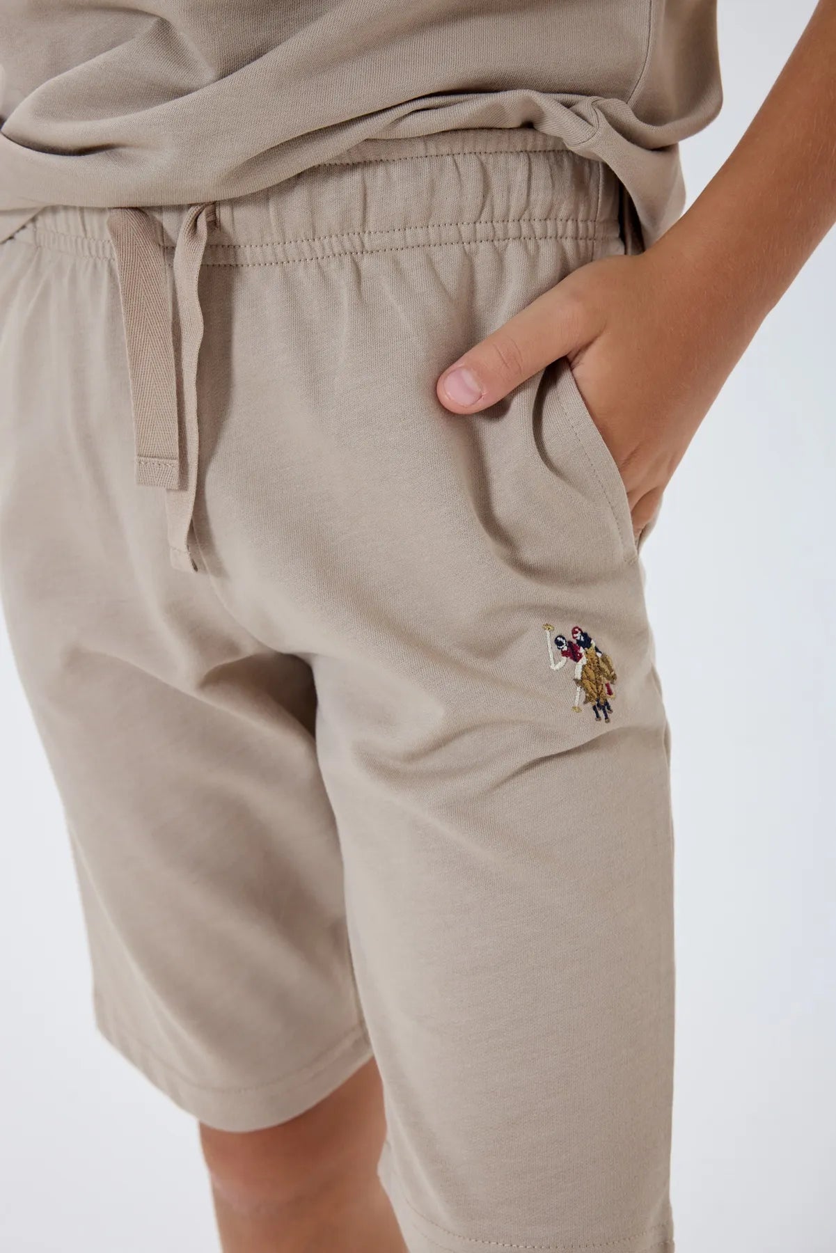 U.S. Polo Assn. Sand Boys Sand Two Pieces Set SKU: US2434_Sand Image 05